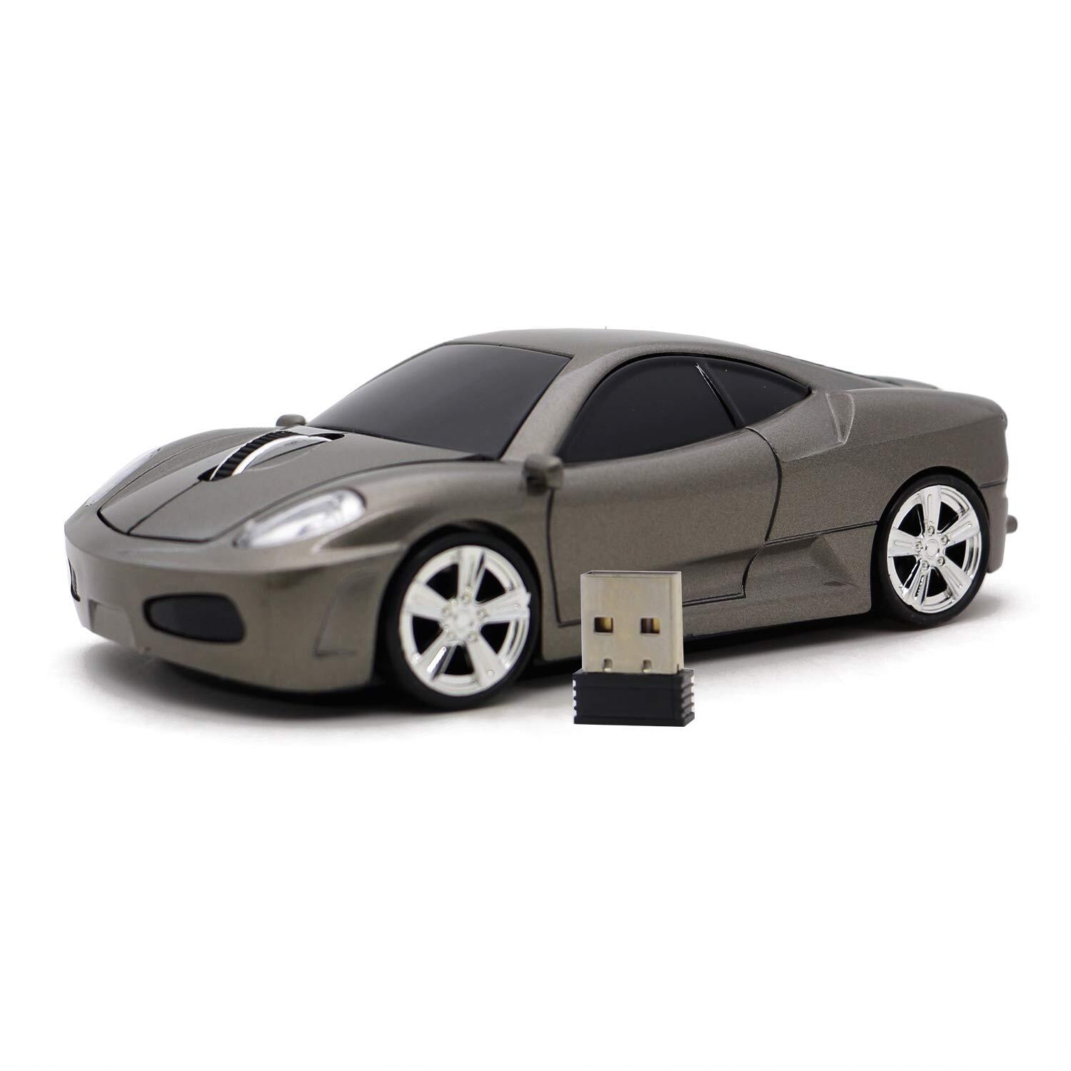 Stylish 2.4GHz Wireless Sports Car Mouse with USB Optical Sensor and LED Lighting-image