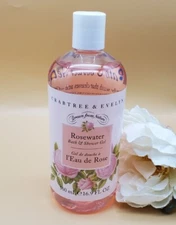 Crabtree & Evelyn Rosewater Bath & Shower Gel 16.9 fl oz New 