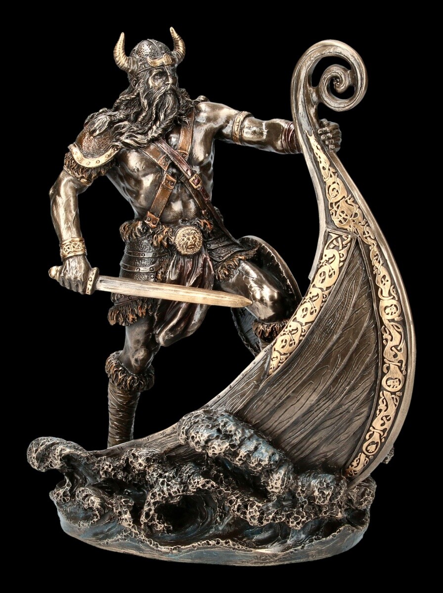 Viking Figure - Halvor With Gehörntem Helmet - Veronese Pirate Warrior Deco
