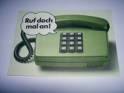 Postkarte Deutsche Bundespost '' Ruf doch mal an '' ungelaufen, Ansichtskarte 80er