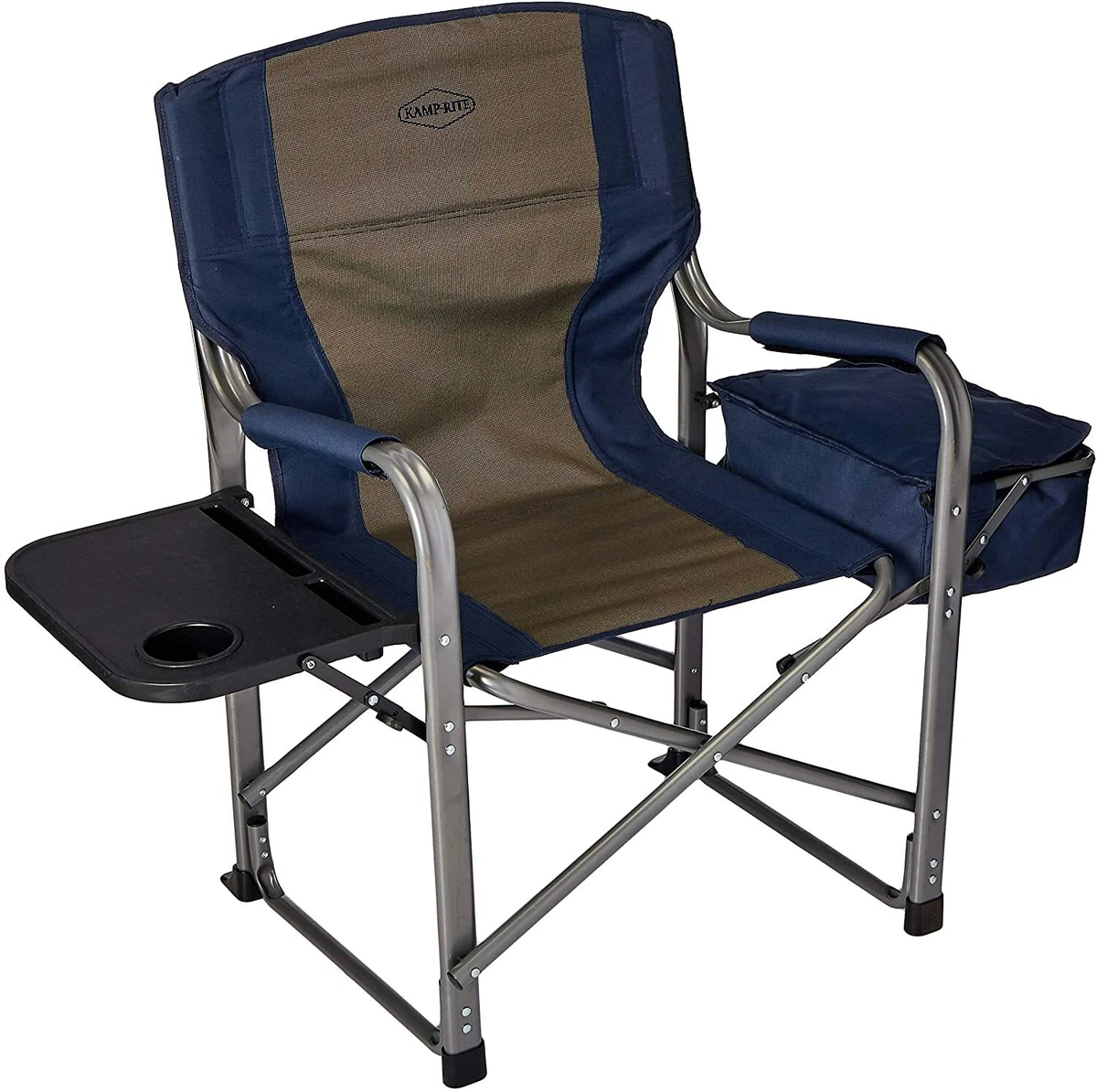 Camping Chair with Side Table and Cooler Tailgating Seat Folding