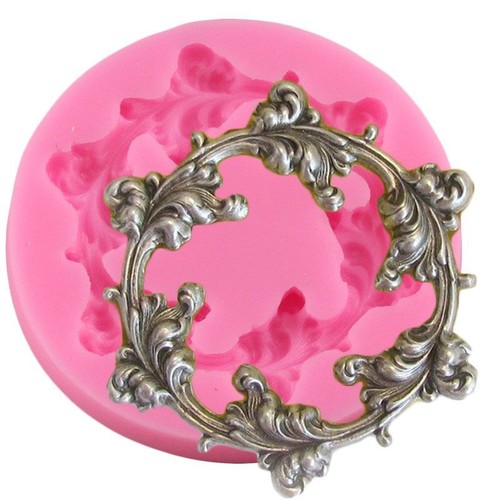 Floral Garland Silicone Moulds - Fondant Decorations Tools Pink Chocolate Mold