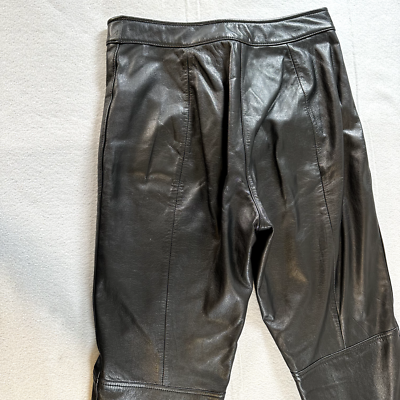 Womens Wilsons Leather Black Leather Pants Appox 29inch waist RN