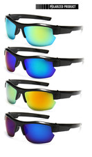 Men Sport Sunglasses Polarized Wrap Around HD Mirror Lens for Cycling Driving