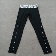 Pink Leggings Womens Medium Black Running Cau...
