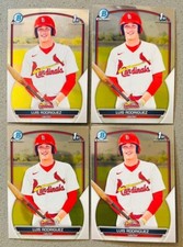 4x Lot 2023 Bowman Chrome 1st Prospects Baseball #BCP-130 Luis Rodriguez Base