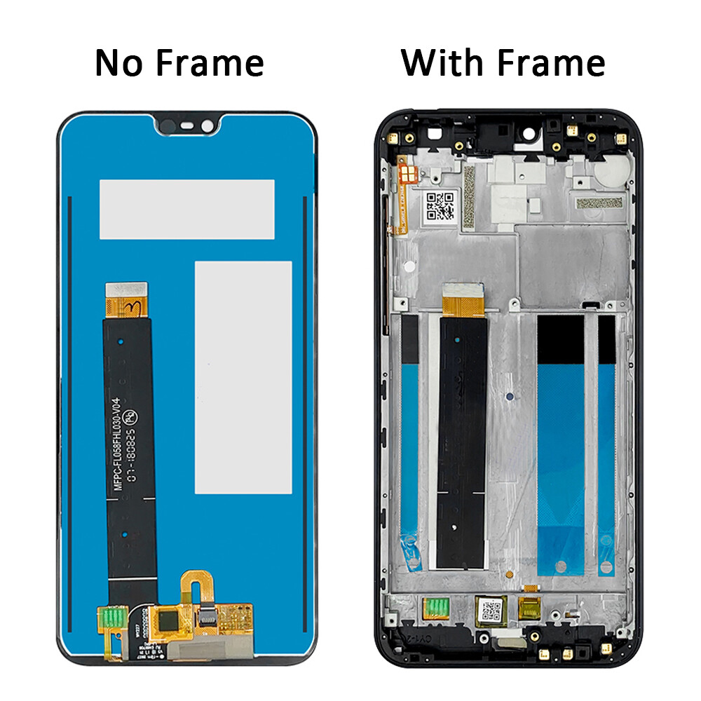 LCD + Touch Screen Digitale Per Nokia 6.1 (2018) - Nero - Ricambio Nuovo