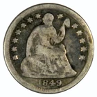 1849-O SEATED LIBERTY HALF DIME ~ SOLID VG/FINE ~ PRICED RIGHT!