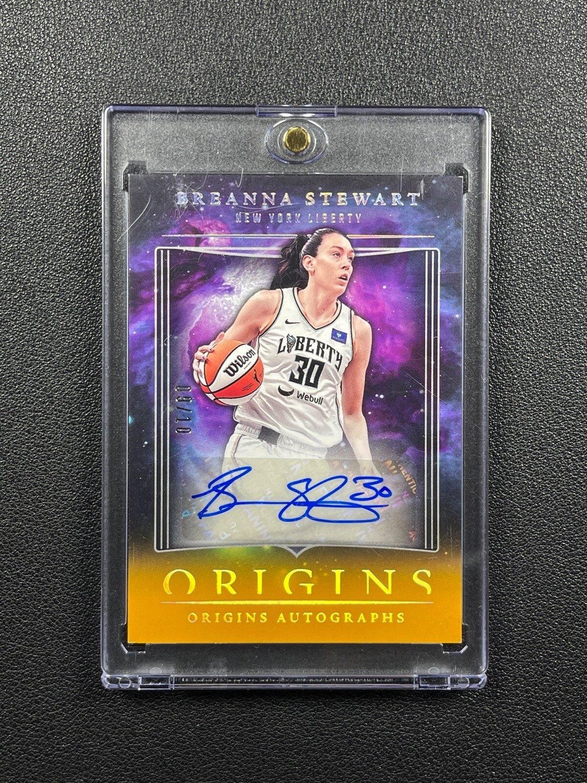 BREANNA STEWART 2024 PANINI ORIGINS WNBA GOLD AUTOGRAPHS AUTO 09/10
