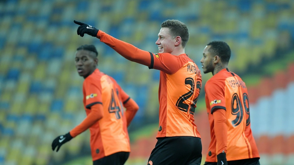 FC SHAKHTAR Donetsk Ukraine Match Worn Shirt jersey maglia #22 MATVIYENKO 20/21