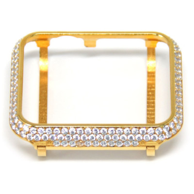 Diamond Crystal bezel Metal Case Cover For Apple Watch iWatch