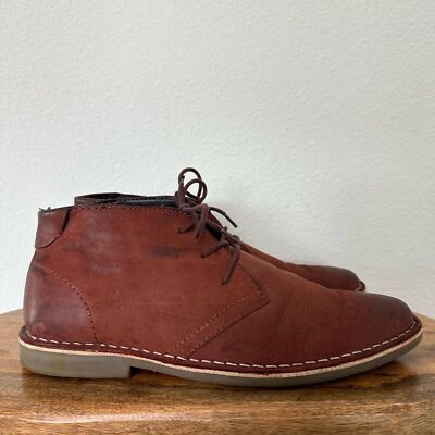 Red Tape Oxblood Chukka Leather Boots Made in India - Men