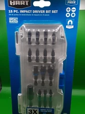 HART IMPACT SOCKET SET OF 15 MAGNETIC STAR SQUARE PHILLIPS AND FLATHEAD