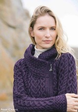 NWT Aran Crafts Heart Design Hooded Coat HD4918 , Choose Color Size . SALE