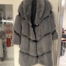 Damen-Wintermantel Lammfell-Optik, Warm Gefüttert, Größe L