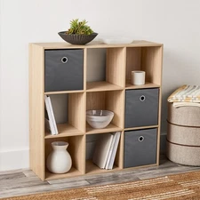 Mainstays 9 Cube Storage Organizer, Spring Pine