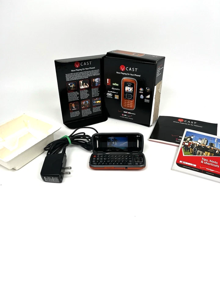 LG enV VX9900 Orange Verizon Flip Phone QWERTY Complete in Box - Tested - MINT - Image 2 of 4