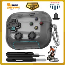 Protective Case for AirPods Pro 3 with Safety Lock and Phone Stand Clear Black