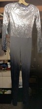 Dance Costume Large Child Silver Weissman 11427 Jazz Acro Contemporary