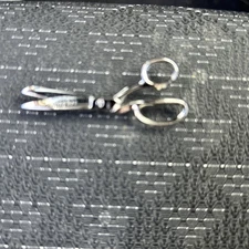 GINGHER MINI SEWING SCISSORS PIN BROOCH STERLING SILVER GERMANY DESIGNER