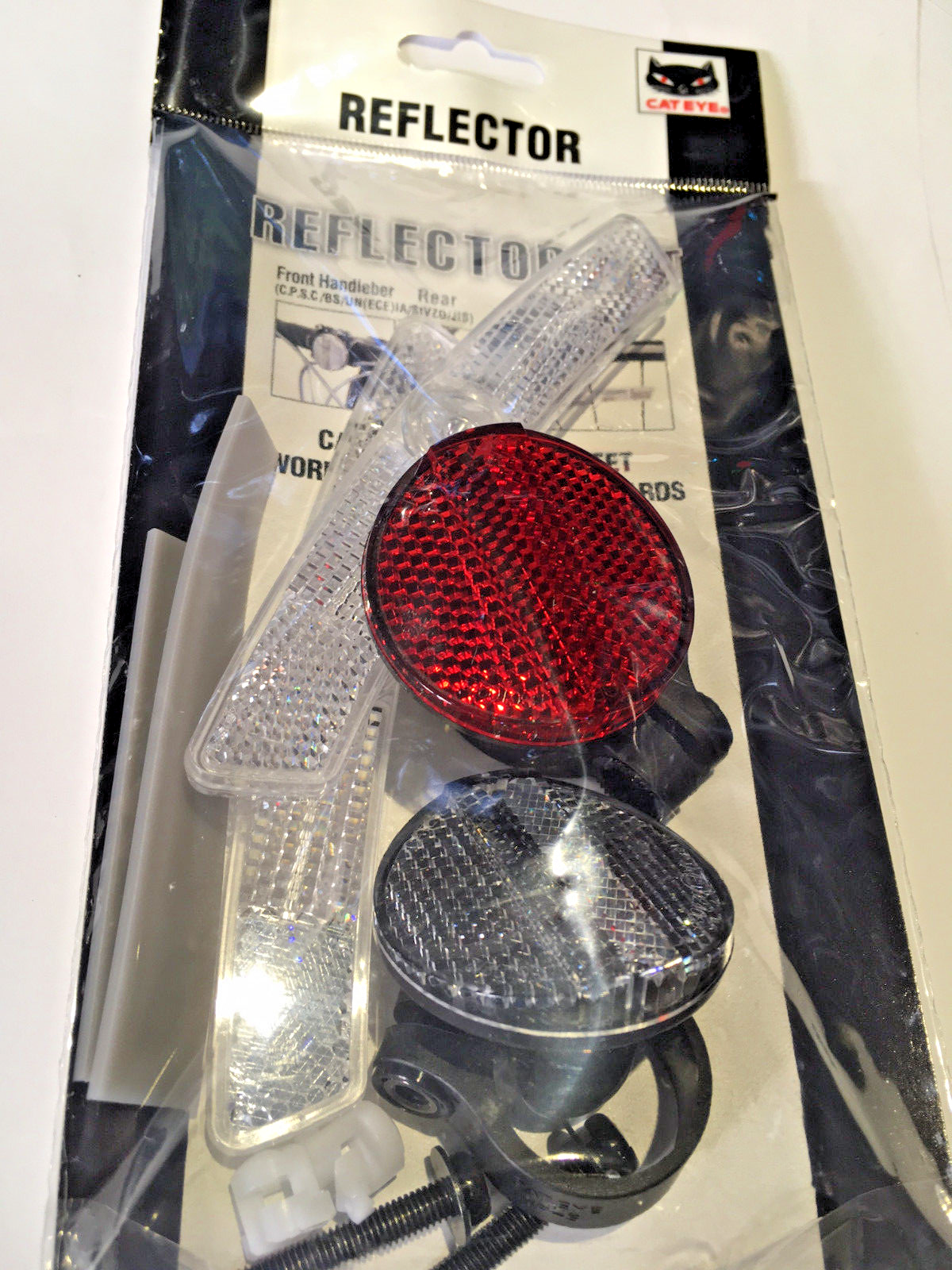 CATEYE Bicycle Reflector Kit Front, Rear & Wheels