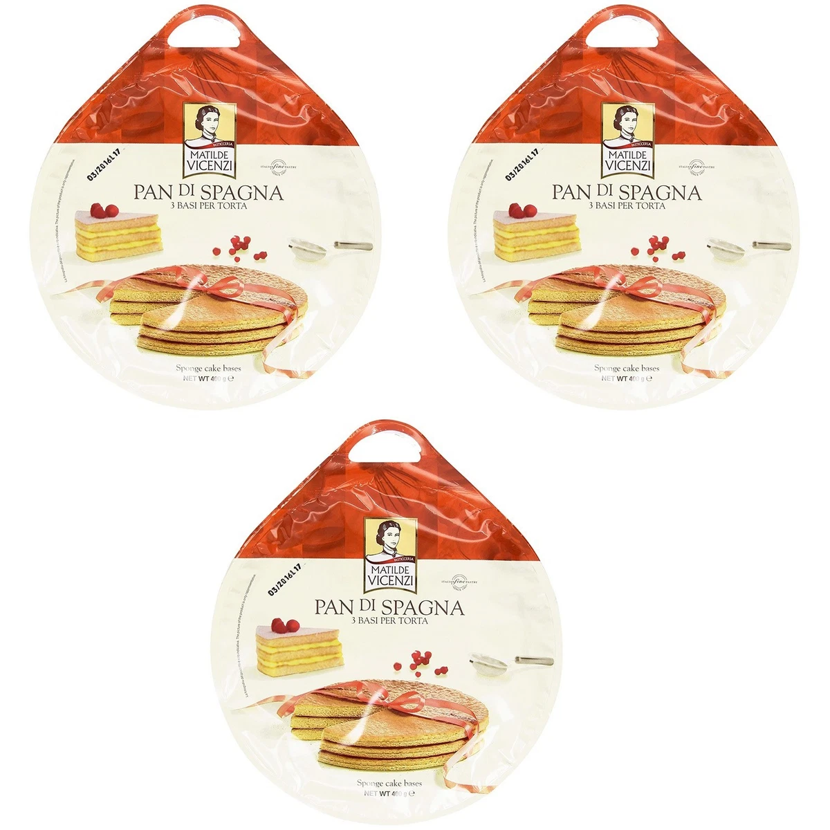 3x Matilde Vicenzi Il Pan Di Spagna 3 Basi 400g