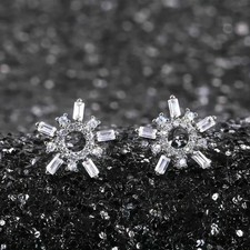 2Ct Baguette Cut Lab Created Diamond Women's Stud Earrings 14K White Gold Plated