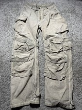 Mens Paratrooper Cargo Pants Wide Baggy Loose Large Pockets Light Skate