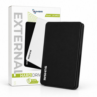 SUHSAI 1TB External Hard Drive Portable HDD USB 3.0 Slim Storage PC Mac Laptop