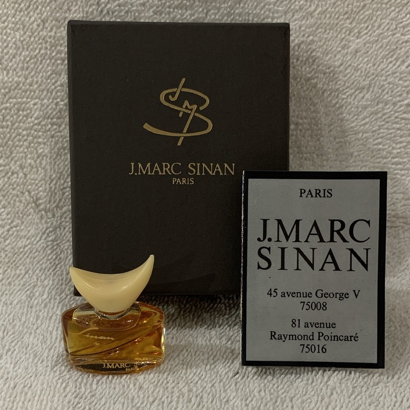 NOS Vintage J. Marc Sinan Paris Parfums Mini Perfume Bottle 2.5 mL  w/ Box