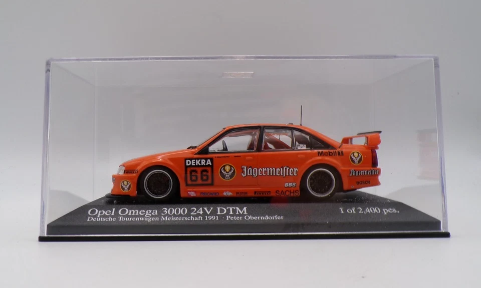 MINICHAMPS 400 914466 OPEL OMEGA 3000 24V PETER OBEMDORFER DTM 1991 COMO NUEVO EN CAJA. Foto 3 de 4