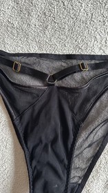 bordelle nara mesh-panelled bikini, black, size S