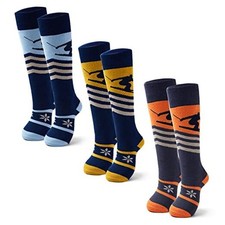 Ski Socks Kids Boys Winter Warm Snowboarding Socks for 8-10 Years Skiing 9219