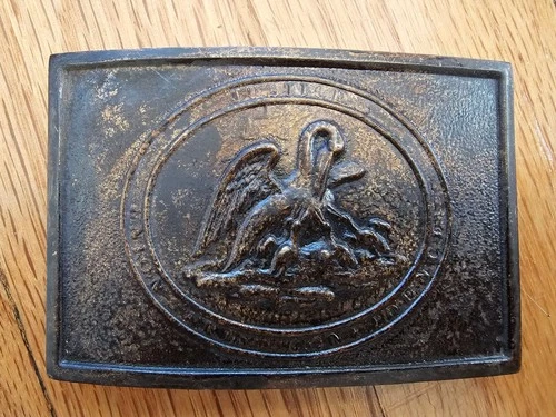 Confederate States Civil War Belt Buckle Louisiana Pelican Justice