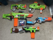 Nerf Zombie Strike Revoltinator Sledgefire Lot Of 5 Blasters Tested