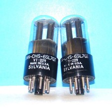 6SL7GT Sylvania JAN 2 radio audio amplifier vacuum tubes valves tested VT-229