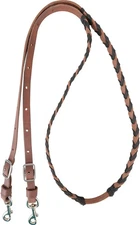 Martin Saddlery 3/4in Latigo Laced Barrel Rein - Secure Grip, Adjustable
