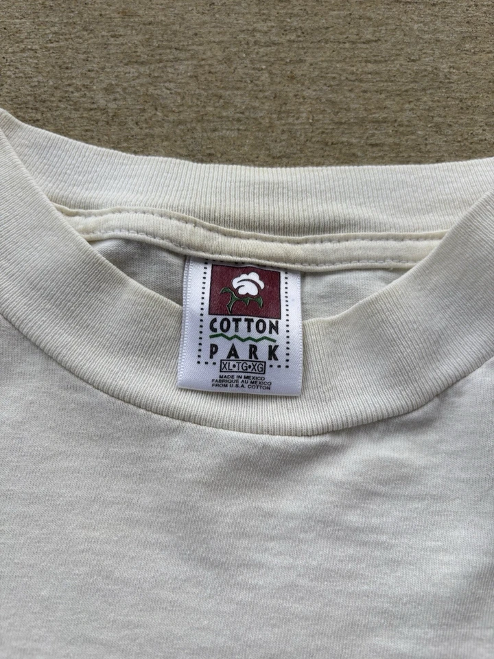 Camiseta dupla face branca rara anos 90 The Dancing Baby Kinetic tamanho XL - Imagem 4 de 4