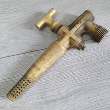Reclaimed Salvage Brass Barrel Tap Upcycling Bath Sink Fitting 8" Vintage