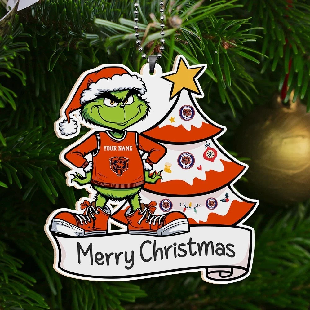 Personalized Chicago Team Bearss Christmas Ornament Gift For Fans