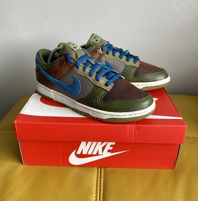  Brandneu Nike Dunk Low NH Retro Turnschuhe Cacao Wow Marina Grün UK 8 US 9 