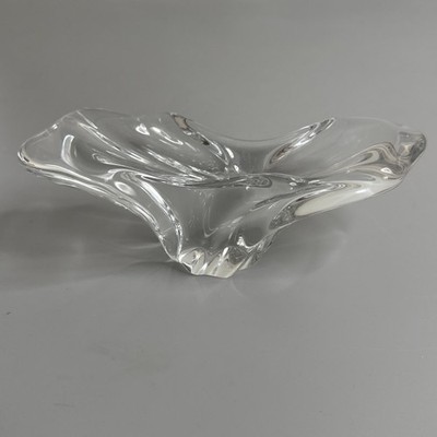 Baccarat France Crystal Small Free Form Oval Bowl Candy Dish 8'' Long EXCELLENT