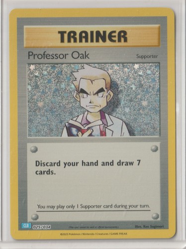 2023 Pokémon  TCG Classic: Blastoise Deck PROFESSOR OAK 25/34 MINT HOLO