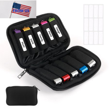 Flash Drive Case USB Storage 10 Slots, Portable Thumb 10 Black