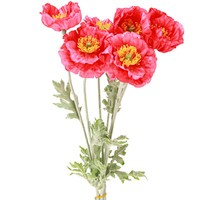Mohnblumen Deko Kunstblumen Rosa 78Cm 3Er Set, 3 StüCk