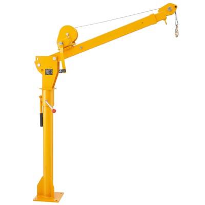 Uimoso Pickup Truck Crane Hoist Crane 1100 lbs with Manual Winch 360° Hoist Lift