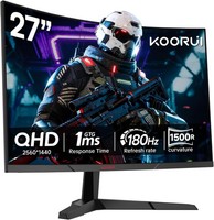 Koorui 27 Zoll Gaming Monitor Qhd 2560X1440 180 Hz Bildschirm 1 Ms Adaptive Sync
