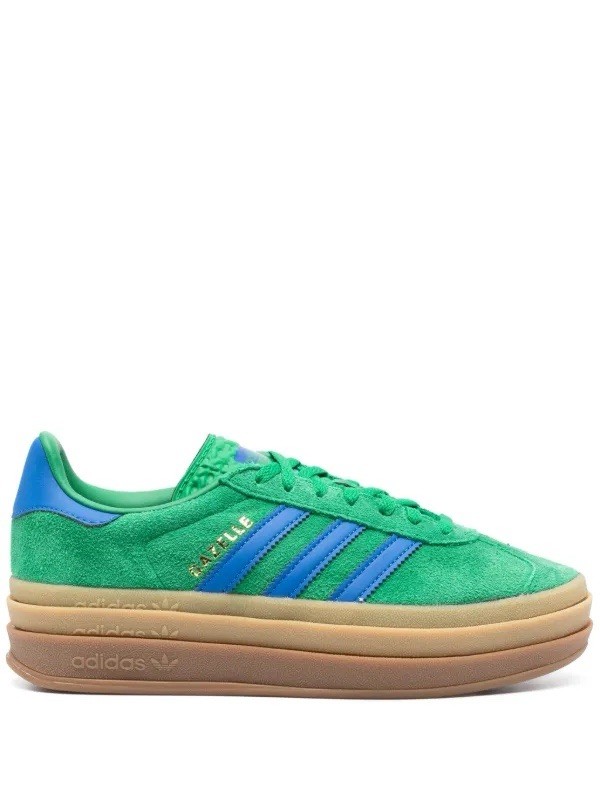 SAOLA Scarpe Adidas Originals Gazelle B nuove con etichette suola in gomma impilata verde blu donna taglia 9