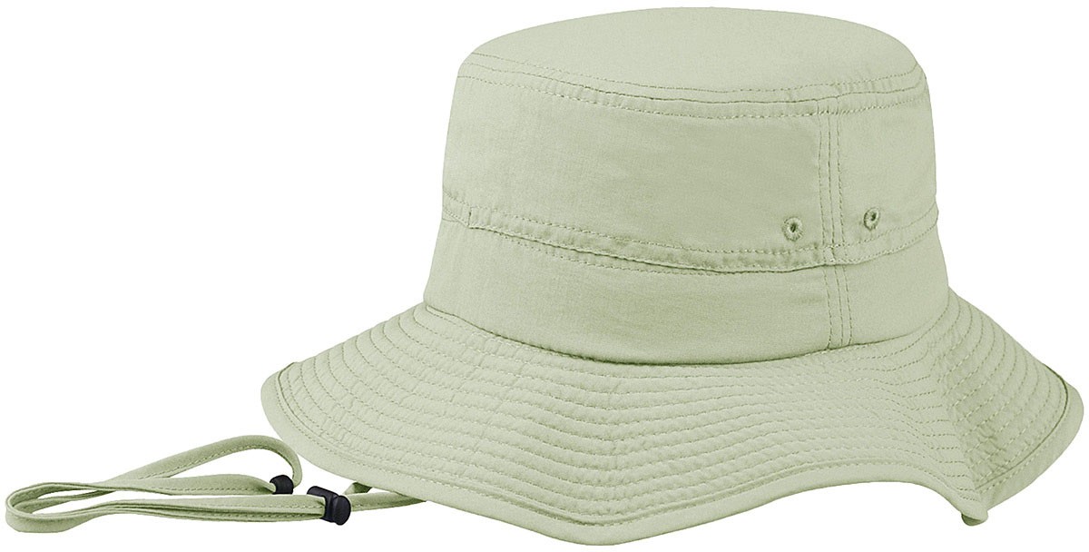 Mens Khaki 100 Nylon Taslan Bucket Hat with UV 50 Sun Protection - 5990₽