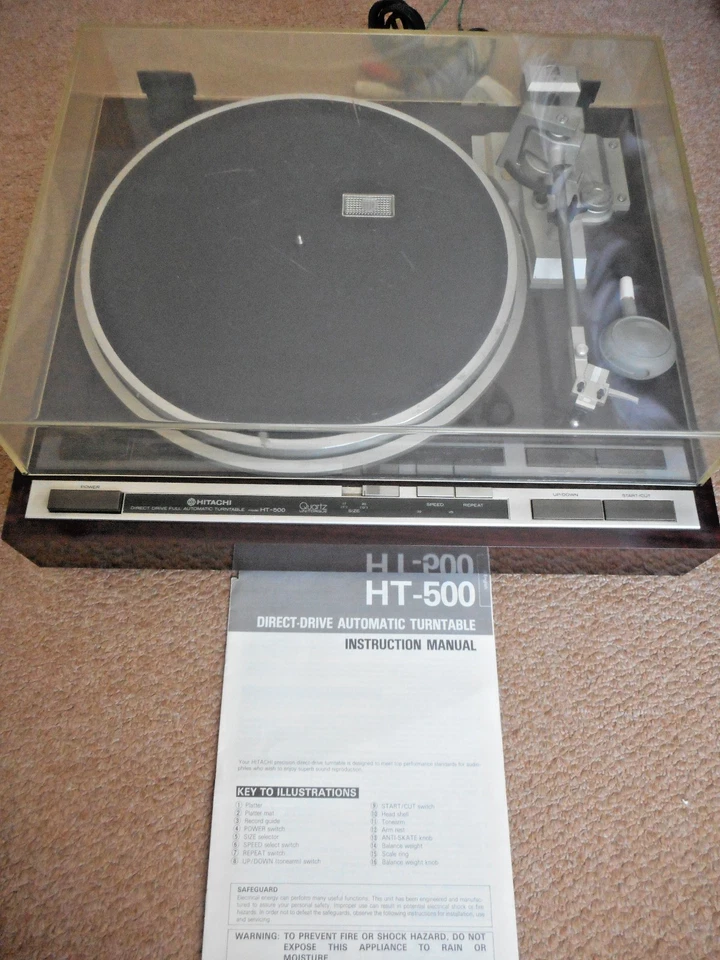 Schöner Hitachi Direct Drive Plattenspieler HT-500 mit Handbuch - guter Zustand - Bild 2 von 4